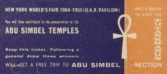 Egypt Abu Simbel Temples admission tickets 1964-65 . Not Stamps 5.jpg