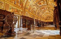 Library at El Real Monasterio de El Escorial - Madrid, Spain.jpg