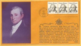 1851-1985.07.25-8c-Henry-Knox-3-stamps-Monroe-cachet.jpg